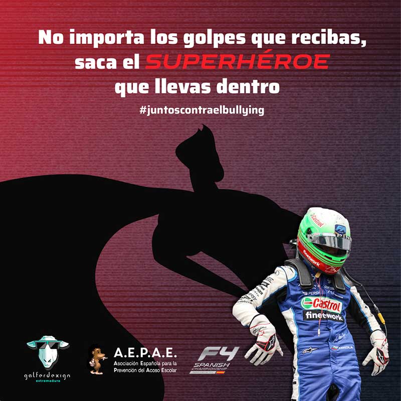 AEPAE colabora con el campeonato de España de Fórmula 4 en su campaña contra el bullying