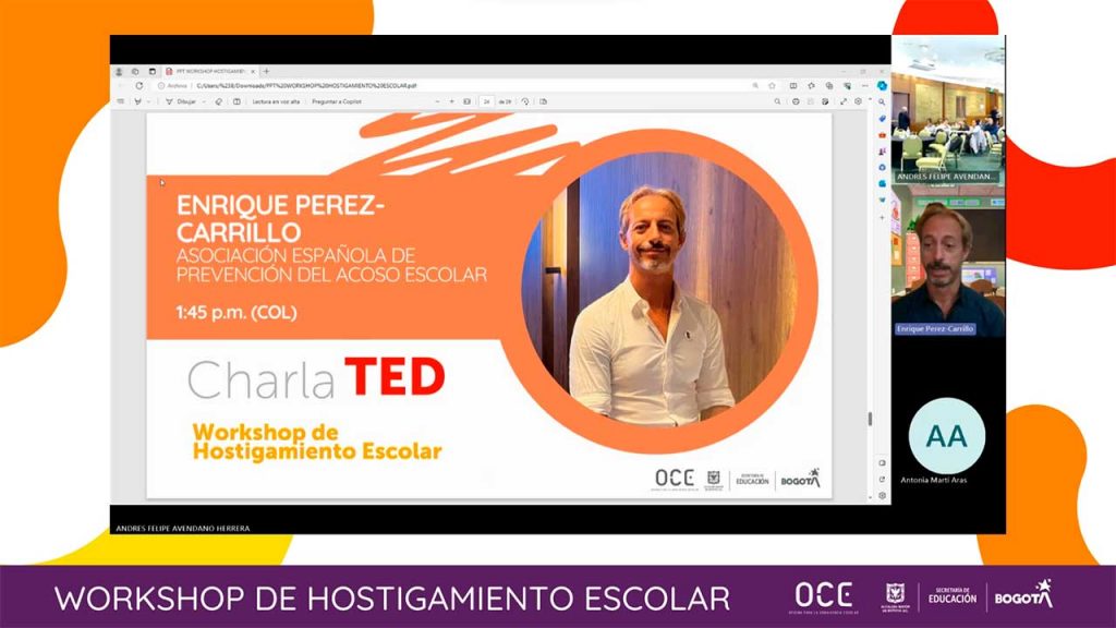 AEPAE - Ponencia TED de nuestro presidente en Colombia sobre hostigamiento escolar