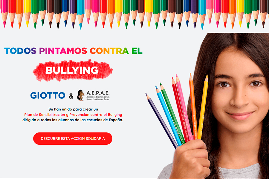 Campaña de AEPAE y Giotto: «Todos pintamos contra el bullying»