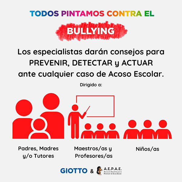 Sesión de sensibilización contra el acoso escolar: #TodosPintamosContraElBullying